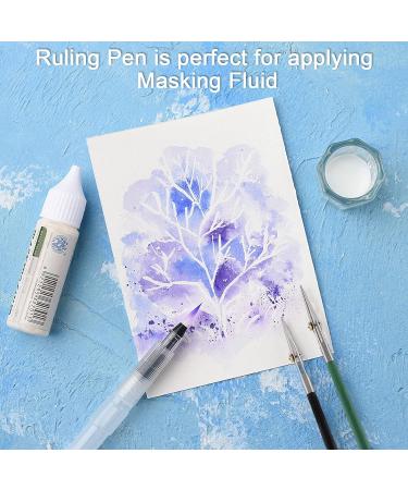 LOONENG Ruling Pen for Masking Fluid - Fine Line Drawing, Cartography, Calligraphy | Ideal for Drawing Ink, Indian Ink, Gouache Green - Buy Online on GoSupps.com