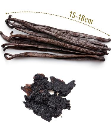 Organic Grade A1 Madagascar Vanilla Beans 2023 - 15 Pods, 6-7 inches - Fresh ZIP Bag - Grand Cru Quality - Buy Online on GoSupps.com