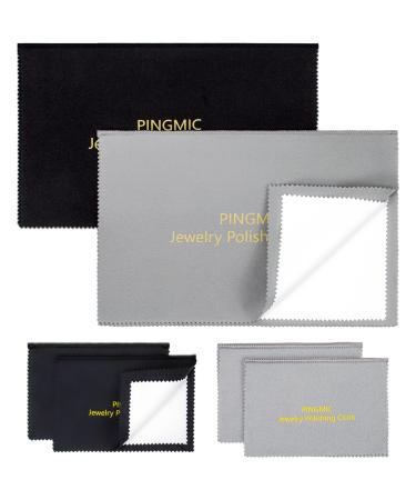 6 Jewelry Polishing Cloths, Professional Silver Polishing Cloth for Jewelry  Sterling Silver Gold Platinum Copper Diamond, Multi-Layer Jewelry Cleaning  Cloth (11'' x 14'' * 2 Pcs, 4'' x 8'' *4 Pcs)