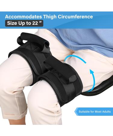 Hoomtree Leg Lifter Strap Set of 2 for Limited Mobility Thigh Lifter Strap with Padded Grip and Loop for Knee Hip Surgery Recovery Aids Mobility Aids Tool Get in and Out of Bed Car Wheelchair 2 pack Black - Buy Online on GoSupps.com