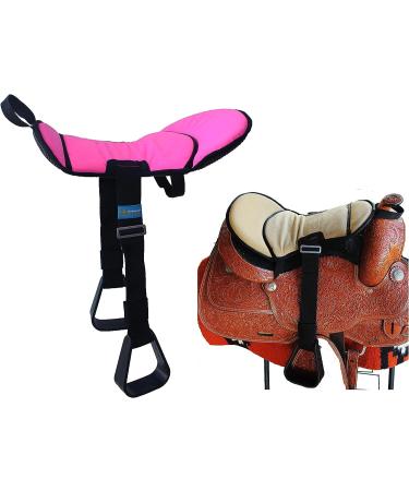 Youth Western Saddle Neoprene Padded Seat Buddy Stirrups - Hot Pink - Buy Online on GoSupps.com