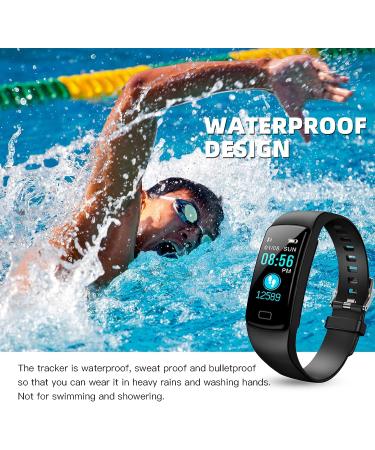 PUBU Fitness Tracker | Heart Rate Monitor Activity Tracker IP68 Waterproof | Sleep Monitor | Step Counter Pedometer | Health Exercise Watch for Women Men | Black - Buy Online on GoSupps.com