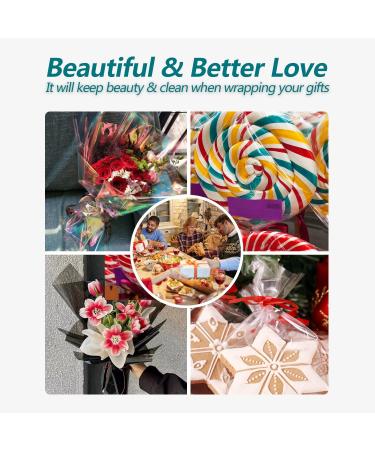 Bilibunny Clear Cellophane Wrap Roll 100ft-L x 31.5in-W Fold to 16in Strong & Crystal Cellophane Wrap for Gift Baskets Flowers Food 3.0 Mil Thick Food Grade Cellophane Paper 1 Count (Pack of 1) Clear - Buy Online on GoSupps.com