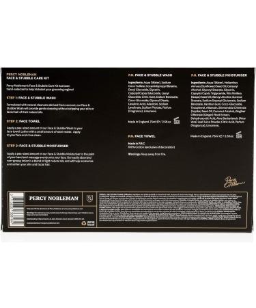 Percy Nobleman - Face & Stubble Care Kit by Percy Nobleman A Men's Gift Set For Skin Care. Moisturiser Wash and Face Towel Kit - Buy Online on GoSupps.com