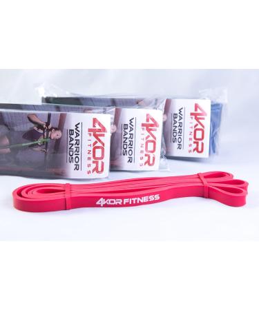 4KOR Fitness Pull Up Assist Band - Heavy Duty 41 Resistance Loop Band for Crossfit Weightlifting Mobility & Therapy | Fury Red - 15 to 35 lbs - Home & Gym Workouts - Buy Online on GoSupps.com