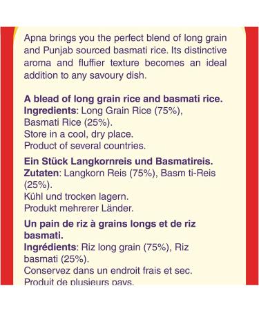 Apna Long Grain Basmati Rice 5Kg - Premium Quality 5000g Pack - Buy Online on GoSupps.com