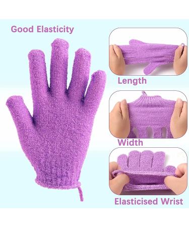 8 Pairs Exfoliating Bath Gloves for Shower, Spa, Massage - Scrub Mitts for Body, Face, Hand, and Foot - Exfoliation Accessories for Men and Women - Buy Online on GoSupps.com