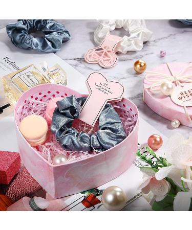 9-Piece Satin Bridesmaid Scrunchies - Bridesmaid Proposal Gift in Light Blue and White - Buy Online on GoSupps.com