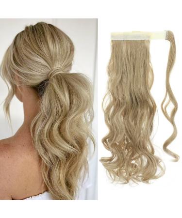 Tess ponytail extension blond 60 cm ash blonde wavy braid extension horseplate hair part 100g long hair extension braid 60 cm-waved ashblond - Buy Online on GoSupps.com
