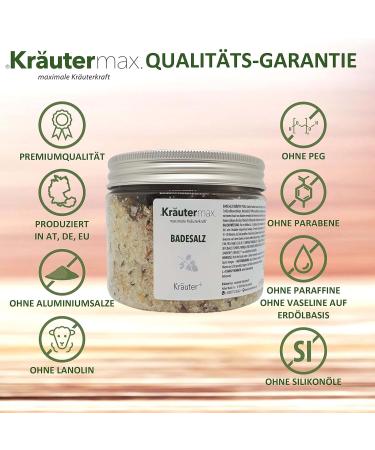 Kr utermax Herbal Bath Salt with Lemon Balm - Coarse Sea Salt Additive (500 g) for Relaxing International Shipping - Buy Online on GoSupps.com