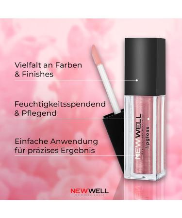 Newwell Shiny Lip Gloss - 24-Hour Moisturizing Vegan Formula for Full-Looking Lips - Pink - 01 Pink - Buy Online on GoSupps.com