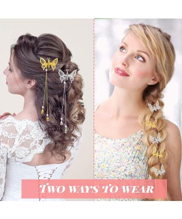 8 Pcs Tassel Butterfly Hair Clips - Girl/Women Hair Styling Accessories - Buy Online on GoSupps.com