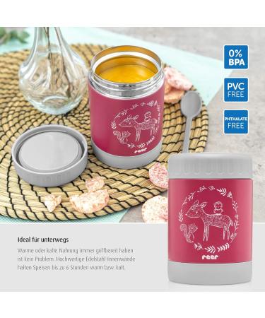 Reer Stainless Steel Warming Box for Baby Food - 300ml Berry Red | Anti-Slip Base | International Shipping - Buy Online on GoSupps.com