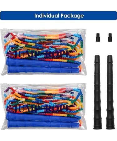 Kingcolor 16 FT Double Dutch Jump Rope 2 Pack Blue | Adjustable Soft Beaded DIY Jump Rope for Kids & Adults - Buy Online on GoSupps.com