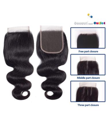 12 Inch 4x4 Body Wave Brazilian Virgin Hair Lace Closure | Oooawi Hair Outlet - Buy Online on GoSupps.com