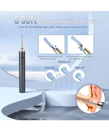 Ear Wax Removal Kit: Otoscope with Light and 1080P Camera for iOS & Android - Black - Buy Online on GoSupps.com
