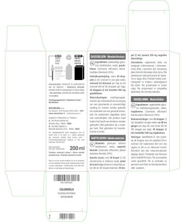 Calendula Officinalis Flower Heads Mother Tincture 200ml - Alcohol-Free Extract Drops by Naturalma | Vegan Food Supplement - Buy Online on GoSupps.com