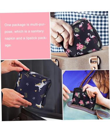 FOYTOKI 4pcs Napkin Storage Bag & Coin Purse | Multi-function Organizer for Menstrual Pads & Makeup | Suitable for Ladies & Child Care - Buy Online on GoSupps.com