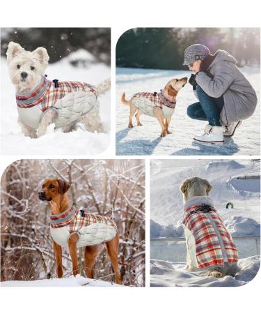 Kuoser Warm Dog Jacket - Reflective Windproof Winter Coat for Small & Large Dogs - Fashionable Red Coat with Dishes - Buy Online on GoSupps.com