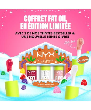 NYX Professional Makeup - Coffret No l & fin d'ann e - Trio Gloss Huiles L vres - Haute brillance - Hydratation 12H - Fat Oil - Teintes : My Main Newsfeed Holi-Bae - Buy Online on GoSupps.com