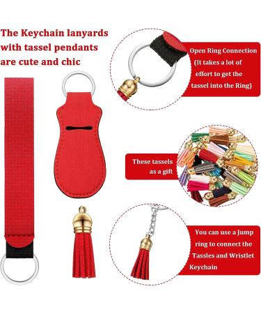 30-Piece Lipstick Holder Keychain with Wristlet & Colored Tassel Pendants for Women - Perfect for Travelling - Buy Online on GoSupps.com