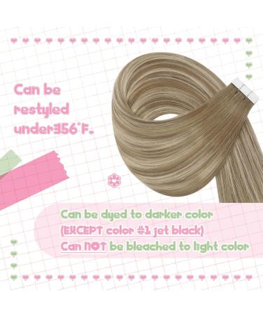 Youngsee Ombre Tape Extensions | Real Hair 30cm Medium Brown to Blonde Balayage | Invisible & Lightweight #8A/60/8A - Buy Online on GoSupps.com