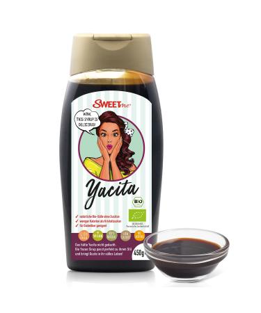 SWEETme Organic Yacon Syrup 450 g - Yacita natural sweetness without additives highest purity vegan organic certified DE- KO-003