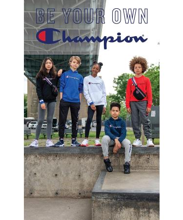 Champion Boys Short Sleeve Tech Athletic Tee Shirt - Large Black Sliced C | Ideal for Gym, Sports, and School - Buy Online on GoSupps.com