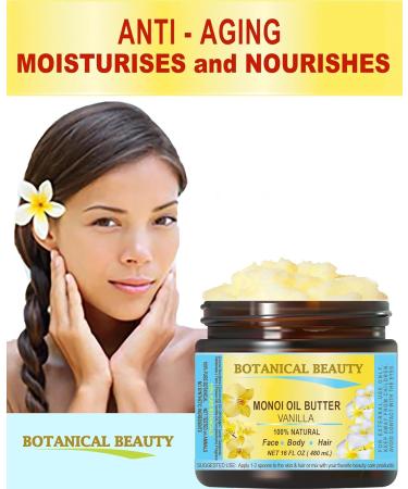 Botanical Beauty MONOI OIL BUTTER VANILLA Pure Natural Virgin Unrefined RAW for FACE SKIN BODY HAIR NAILS (4 Fl Oz) 4 Fl Oz (Pack of 1) - Buy Online on GoSupps.com