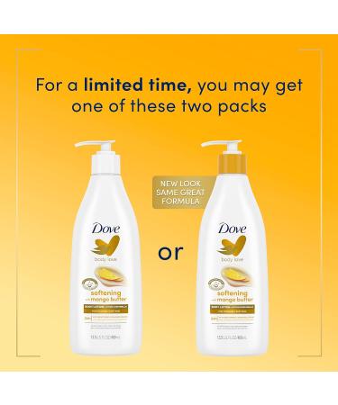 Dove Body Love Softening Body Lotion Pack of 3 - Mango & Almond | 13.5 oz | Restoring Ceramide Serum | For Touchably Soft Skin - Buy Online on GoSupps.com