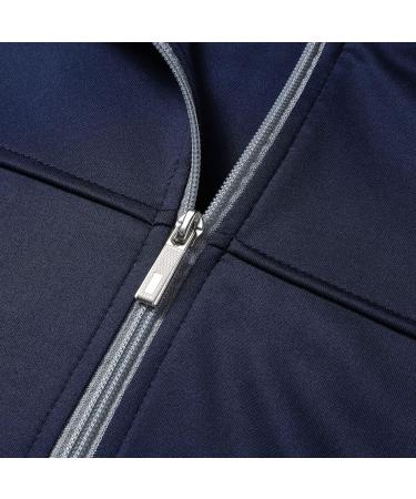 PUMPITU Men's Casual Athletic Tracksuit Set - Navy+Gray, X-Large - Buy Online on GoSupps.com