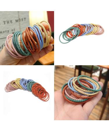 Rpanle 100 Pcs Elastic Hair Ties - Thin Ponytail Bands for Girls & Women | Ideal Hair Accessories - 3cm x 3mm - Buy Online on GoSupps.com