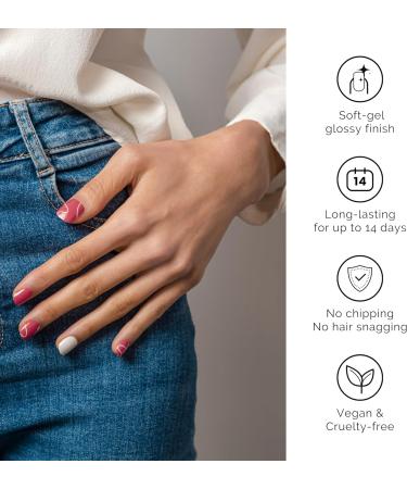 NAILOG Semi Cured Gel Nail Strips 34 pcs Salon-Quality Gel Nail Stickers Long Lasting Nail Wraps for Women with Soft Gel Finish Vintage Print & Silver Glitter (Red Dune) - Buy Online on GoSupps.com