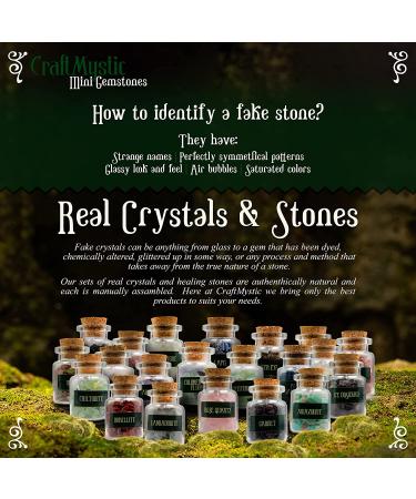 21 Mini Chakra Crystals Set for Spell Jars - Raw Healing Stones for Altar Decor - Witchcraft Supplies and Wiccan Tools - Ideal Gifts for Metaphysical Beginners - Buy Online on GoSupps.com