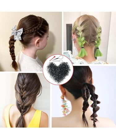Sularpek 1000 Pcs Small Elastic Hair Bands with Removal Hook - Black | Hair Elastics for Braids and Styles - Buy Online on GoSupps.com