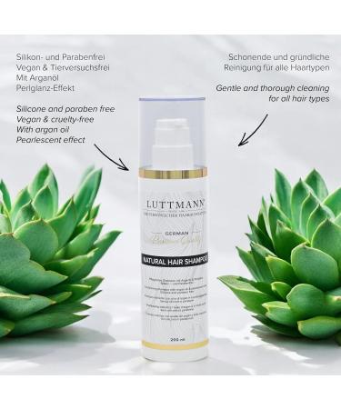 LUTTMANN Natural Hair Care Kit - Shampoo 200 ml + Balsam 200 ml + Hair Conditioner 200 ml - Intensive cleaning for all natural hair wigs hairpieces and extensions - Buy Online on GoSupps.com