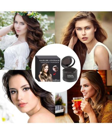Hairline Shadow Powder Instant Sweatproof Hairline Eyeshadow with Mirror Quick Cover Grey Hair Root Concealer Eyebrows and Beard Root Hair Root Repair Black - Buy Online on GoSupps.com