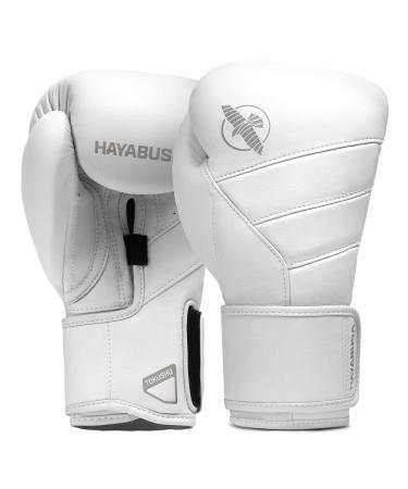 Hayabusa T3 Kanpeki Leather Boxing Gloves Men and Women for Training Sparring Heavy Bag and Mitt Work 16oz White