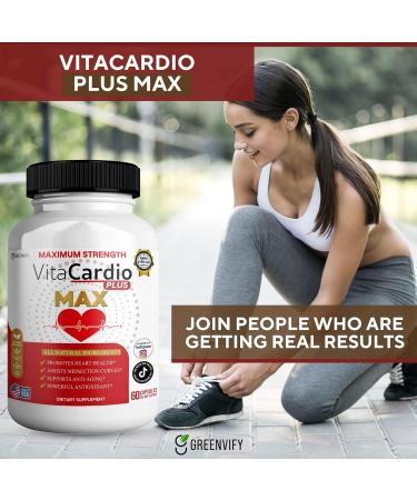 GREENVIFY VitaCardio Plus Max Heart Health Supplement Japanese Knotweed Resveratrol Blend 60 Capsules (2) - Buy Online on GoSupps.com