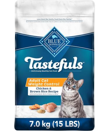 Blue Buffalo Weight Control Natural Adult Dry Cat Food Chicken and Brown Rice 6.8kg Bag Kibble Large Bag & Indoor Health Natural Adult Dry Cat Food Chicken and Brown Rice 6.8kg Bag Large Bag - Buy Online on GoSupps.com