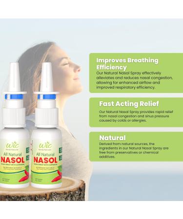 Capsaicin Nasal Spray - 200 Sprays | Natural Sinus & Allergy Relief | Holistic Non-Addictive Formula for Stuffy Nose - Buy Online on GoSupps.com