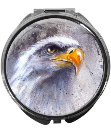 metALUm pill box with mirror round metal 3 compartments ADLER #1162