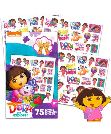 Dora Temporary Tattoos - 75 Assorted Designs for Kids | Fun & Creative Body Art - Buy Online on GoSupps.com