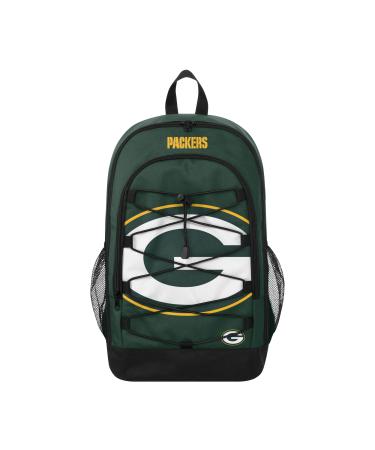 FOCO Green Bay Packers NFL Big Logo Bungee Backpack Green Bay Packers One Size Team Color