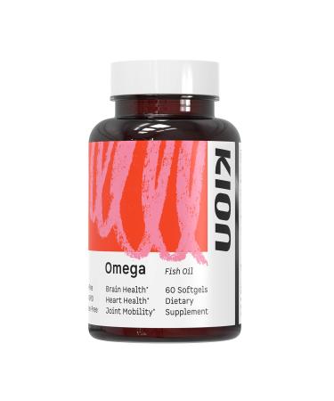 Kion Omega - Omega 3 Fatty Acid Supplements - DHA Supplements - Mini Fish Oil Softgels - Omega 3 DHA EPA Fish Oil Pills - Fish Oil 1 000 mg - 30 Servings