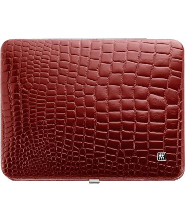 ZWILLING Manicure Set & Pedicure Kit - 10-Piece Nail Care Complete Set Crocodile Edition Cowhide - Premium Quality Red - Buy Online on GoSupps.com