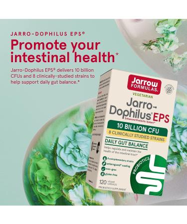 Jarrow Formulas Jarro-Dophilus EPS Probiotic Supplement - 10 Billion CFU - Intestinal & Immune Health - 120 Count - Buy Online on GoSupps.com
