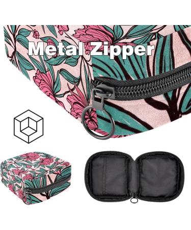 Women s Tropical Pink Flower Napkin Storage Bag | Portable Menstrual Cup & Bandages | Ideal for First Period - Buy Online on GoSupps.com