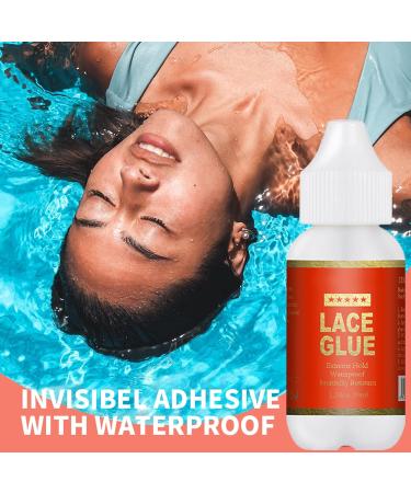 Lace Wig Glue Wig Adhesive Glue 38ml Strong Hold Invisible Bonding Adhesive Hair Glue for Wigs Fast Drying Waterproof No Residue Improved Formula Easy to Apply (Red) - Buy Online on GoSupps.com