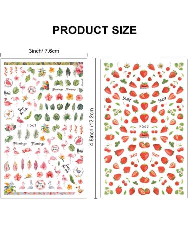 Konsait Mixed Nail Stickers (1200+ Designs) - Flower Animal/Fruit/Mermaid 3D Nail Art Decals for Women, Girls, Kids - Self-Adhesive Tips for Birthday Party Favors - Buy Online on GoSupps.com